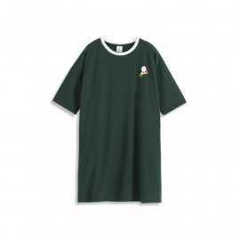 image of 查理.布朗拿心撞色滾邊短袖洋裝 Charlie. Brown Heart-Shaped Color-Trimmed Short-Sleeved Dress