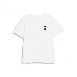 image of 個性小女孩刺繡圖案圓領棉T Personality Girl Embroidery Pattern Round Neck Cotton T
