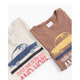 image of AND VOTE 跑車印花棉T 兩色售 AND VOTE Sports Car Printing Cotton T Two-Colors
