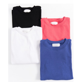 image of 純色圓領彈性短袖T 四色售 Solid Color Round Neck Elastic Short Sleeve T Four Colors