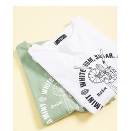 image of 果汁字母印花短T 兩色售 Juice Letter Printing Short T Two Colors