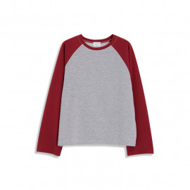 image of 撞色拚袖造型長袖T 二色售 Contrast Color Sleeves Long Sleeve T Two Colors
