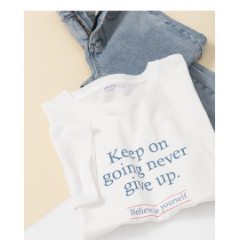 image of 英文字母印花短袖棉T English Letter Printed Short Sleeve Cotton T