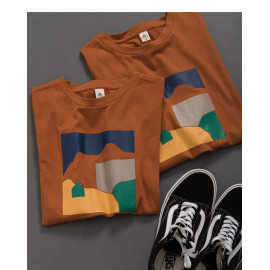 image of 親子系列 色彩幾何印花短T Parent-Child Series Color Geometric Print Short T