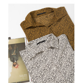 image of 滿版花瓣襯衫領上衣 兩色售 Full Version Petal Shirt Collar Top Two-Colors
