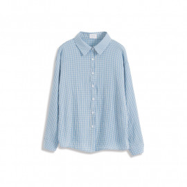 image of 配色小方格襯衫 两色售 Color Matching Small Checkered Shirt Two-Colors
