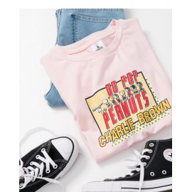 image of 查理‧布朗好朋友GO POP印圖T恤 Charlie Brown Good friend GO POP Print T-Shirt