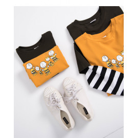 image of 查理‧布朗童裝親子棒球T恤 兩色售 Charlie Brown Kids Kids Baseball T-Shirt Two-Color