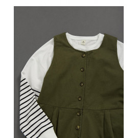 image of 女裝 親子系列休閒素色連身褲 Women's Parent-Child Series Casual Plain Jumpsuit