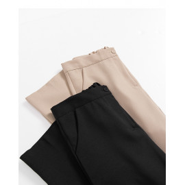 image of 顯瘦長腿小喇叭西裝長褲 兩色售 Thin Long Legs Small Trumpet Suit Trousers Two Colors