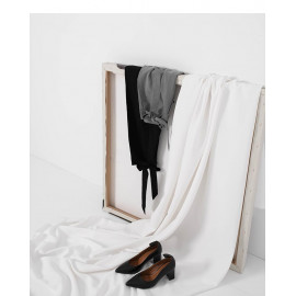 image of 質感側綁帶打摺褲 兩色售 Textured Side Straps With Discounted Pants Two Colors