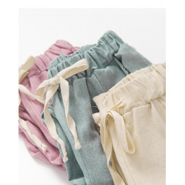 image of 休閒素色抽繩老爺褲 三色售 Casual Plain Drawstring Classic Pants Three Colors