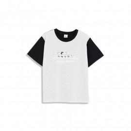 image of 查理‧布朗過馬路人物印花短袖棉T Charlie Brown Crosses The Road Character Print Shirt Sleeve Cotton T