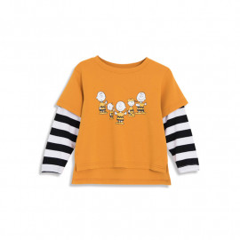 image of 查理‧布朗童裝親子棒球T恤 兩色售 Charlie Brown Kids Kids Baseball T-Shirt Two-Color