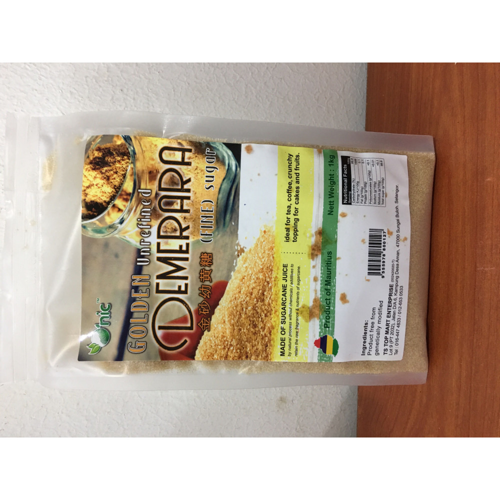 O'nic PREMIUM Demerara Brown Sugar 1kg 金砂幼黃糖 O'nic PREMIUM Demerara Brown Sugar 1kg 金砂幼黃糖