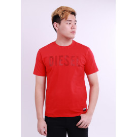 image of Diesel Men Graphics Round Neck Tee Short Sleeve - Red