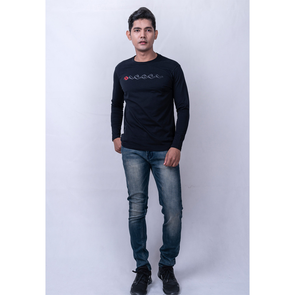 Diesel Men Graphic Tee L/S - Black Diesel Men Graphic Tee L/S - Black