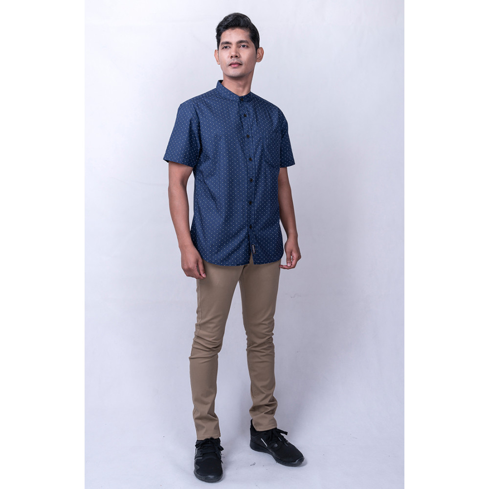Diesel Men Printed Shirt S/S - Navy Diesel Men Printed Shirt S/S - Navy