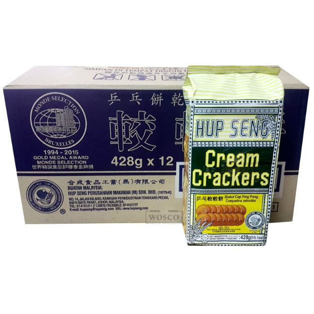 Hup Seng Cream Crackers 428g X 12 (1ctn) Hup Seng Cream Crackers 428g X 12 (1ctn)