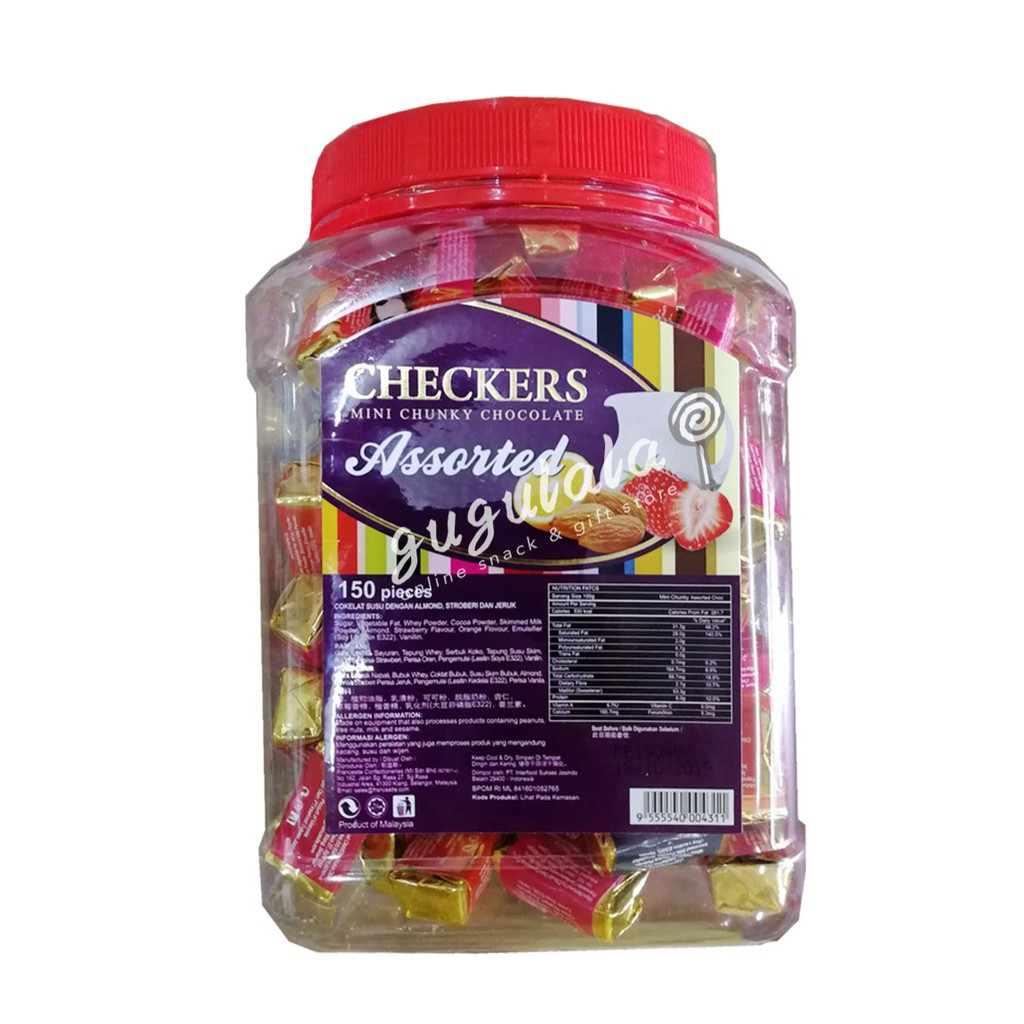 CHECKERS Mini Chunky Chocolate Assorted 150'S CHECKERS Mini Chunky Chocolate Assorted 150'S