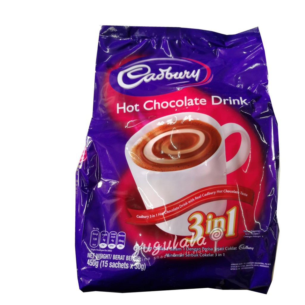 Cadbury Hot Chocolate Drink 3in1 15'S X 30g Cadbury Hot Chocolate Drink 3in1 15'S X 30g