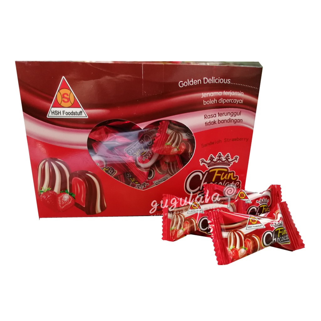 Fun Chocolate Sandwich Strawberry 400g Fun Chocolate Sandwich Strawberry 400g