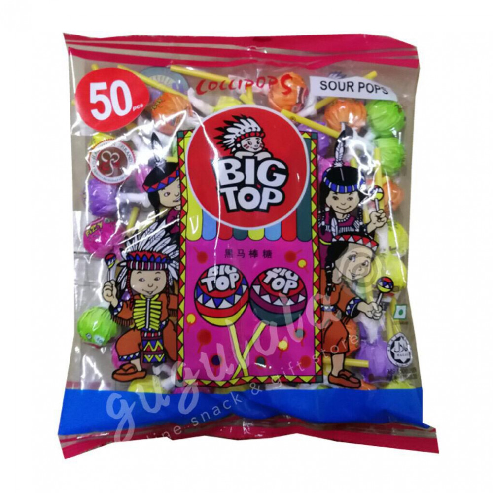 Big Top Sour Lollipop 50'S Big Top Sour Lollipop 50'S
