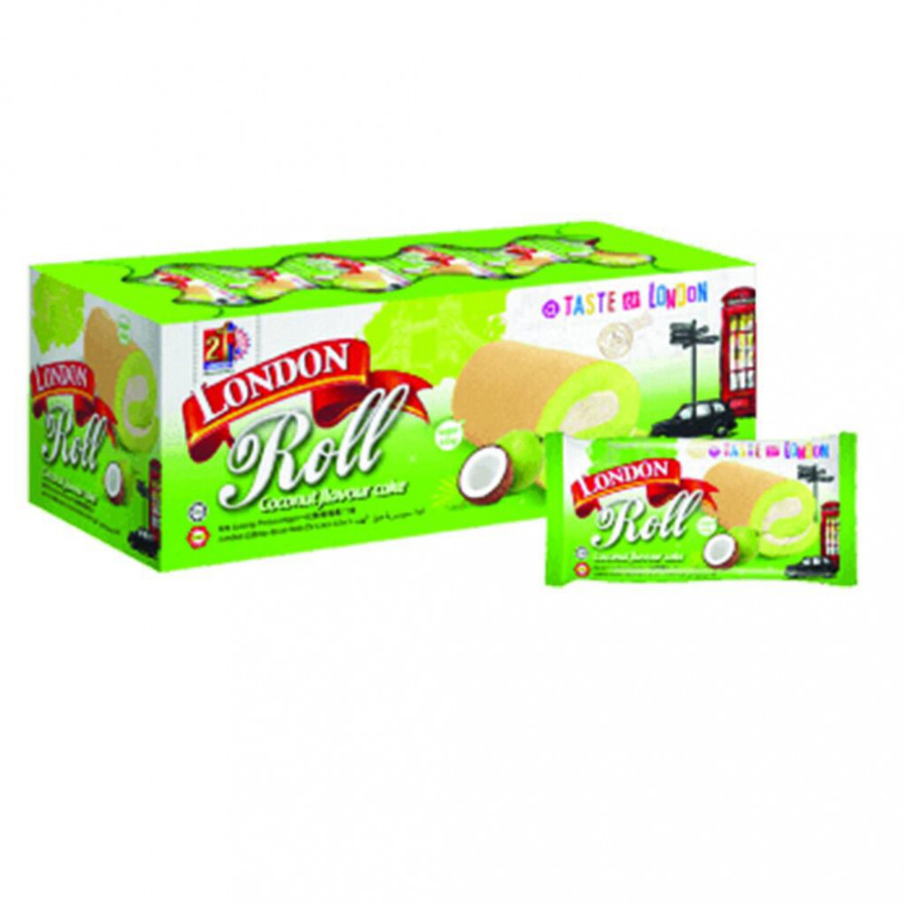 London Roll Coconut Flavour Cake 24'S X20g London Roll Coconut Flavour Cake 24'S X20g