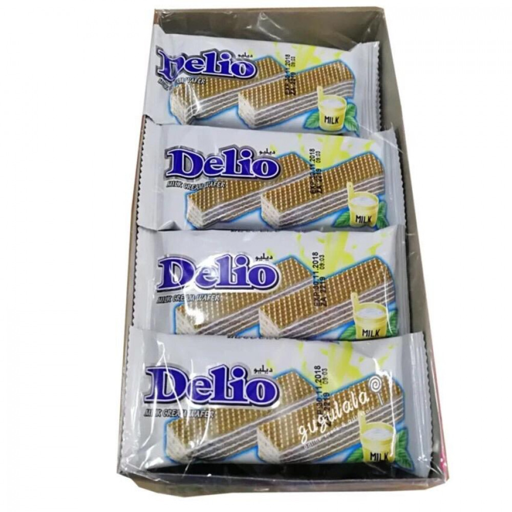 Delio Wafer Milk 24'S Delio Wafer Milk 24'S