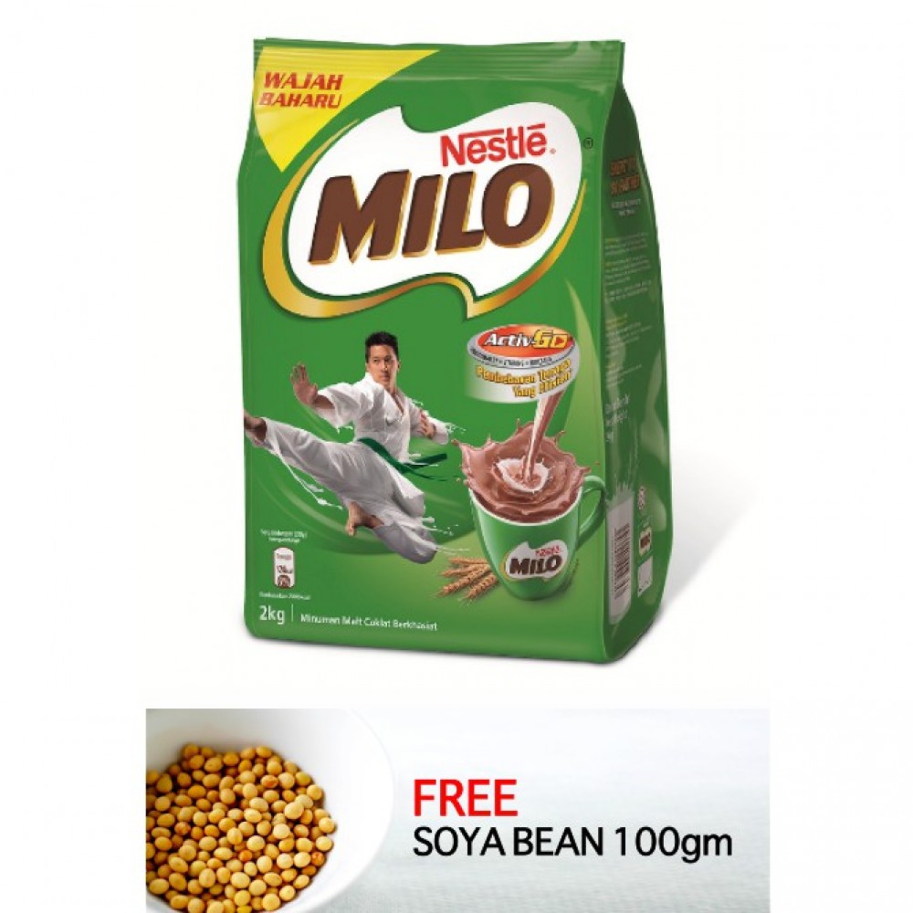 Nestle MILO Softbank 2kg FREE Soya Bean 100gm Nestle MILO Softbank 2kg FREE Soya Bean 100gm