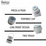 RELAX CLASSIC STAINLESS STEEL THERMAL FLASK WITH FREE POUCH D2010 1000ml