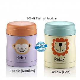 image of Relax 300ml 18.8 Stainless Steel Thermal Food Jar (Purple / Yellow)