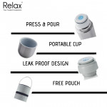 RELAX CLASSIC STAINLESS STEEL THERMAL FLASK WITH FREE POUCH D2050 500ml