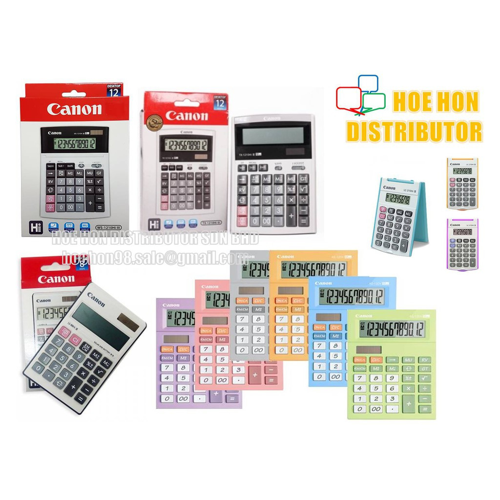 image of Canon Calculator LC 210Hi 3 / LS 88Hi 3 / AS 120V / WS-1210Hi 3 / TX 1210Hi 3