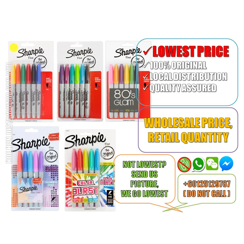 image of Sharpie Marker Standard, Color Burst, Electro Pop, 80s Glam, Limited Edition