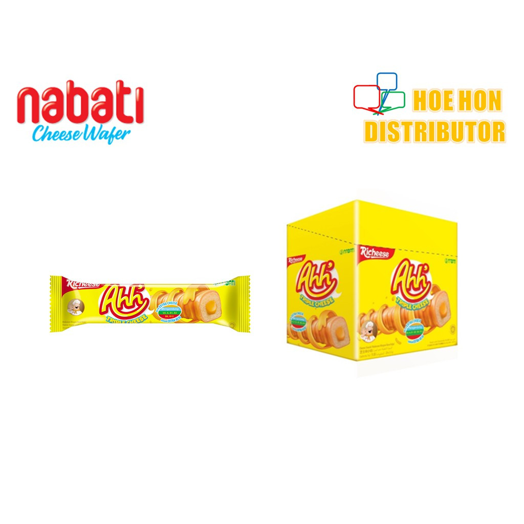 Nabati Richeese Ahh Triple Cheese 20s X 5.5g #Nabati Cheese Wafer Nabati Richeese Ahh Triple Cheese 20s X 5.5g #Nabati Cheese Wafer