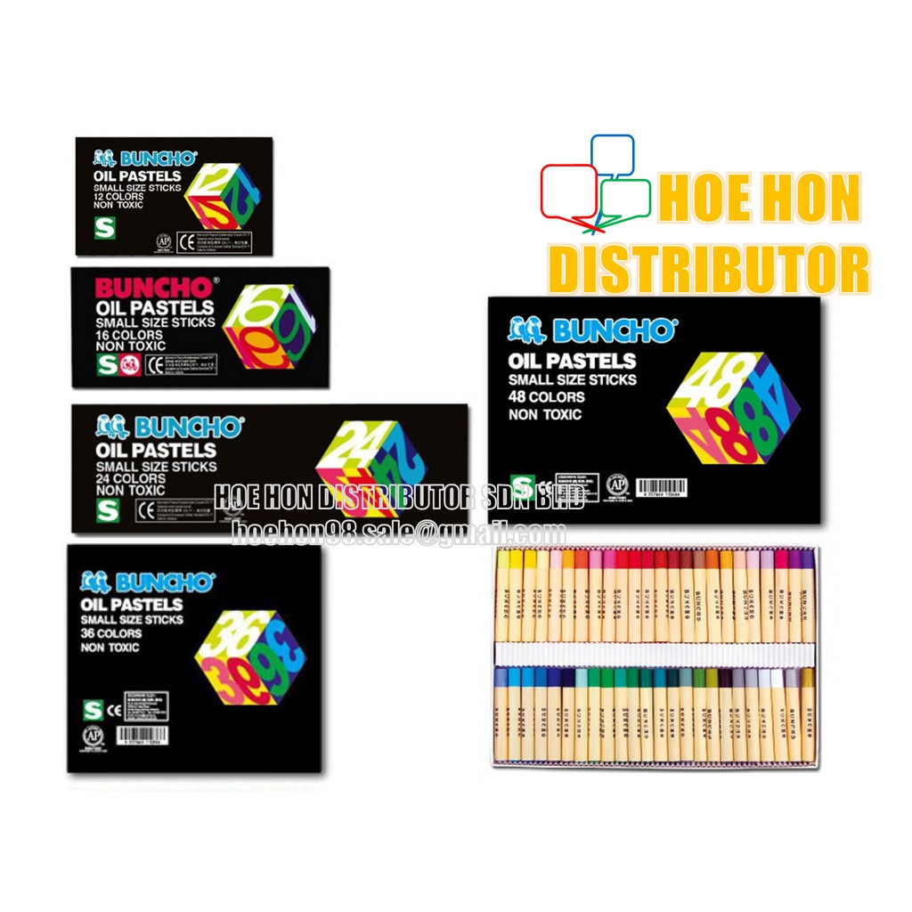 Buncho Oil Pastel / Pastels / Crayon Color / Warna Krayon 12c 16c 24c 36c 48c Buncho Oil Pastel / Pastels / Crayon Color / Warna Krayon 12c 16c 24c 36c 48c