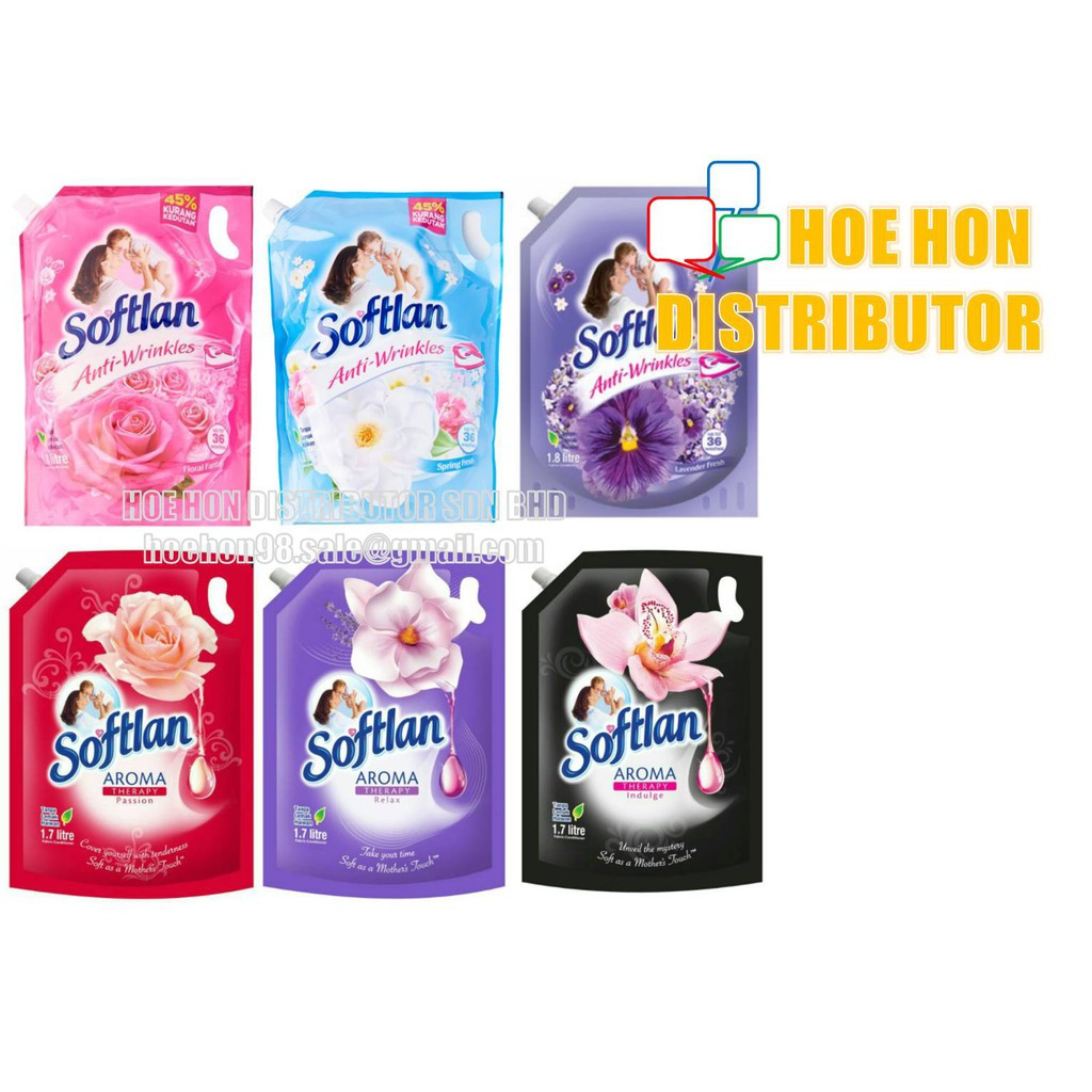 Softlan Anti Wrinkles / Aroma Therapy Fabric Softener 1.7L 1.8L Softlan Anti Wrinkles / Aroma Therapy Fabric Softener 1.7L 1.8L