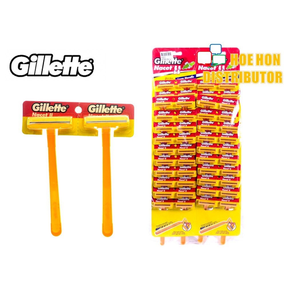 image of Gillette Nacet II / Nacet 2 Disposable Razor 1 Unit (ORIGNAL) Pisau Cukur
