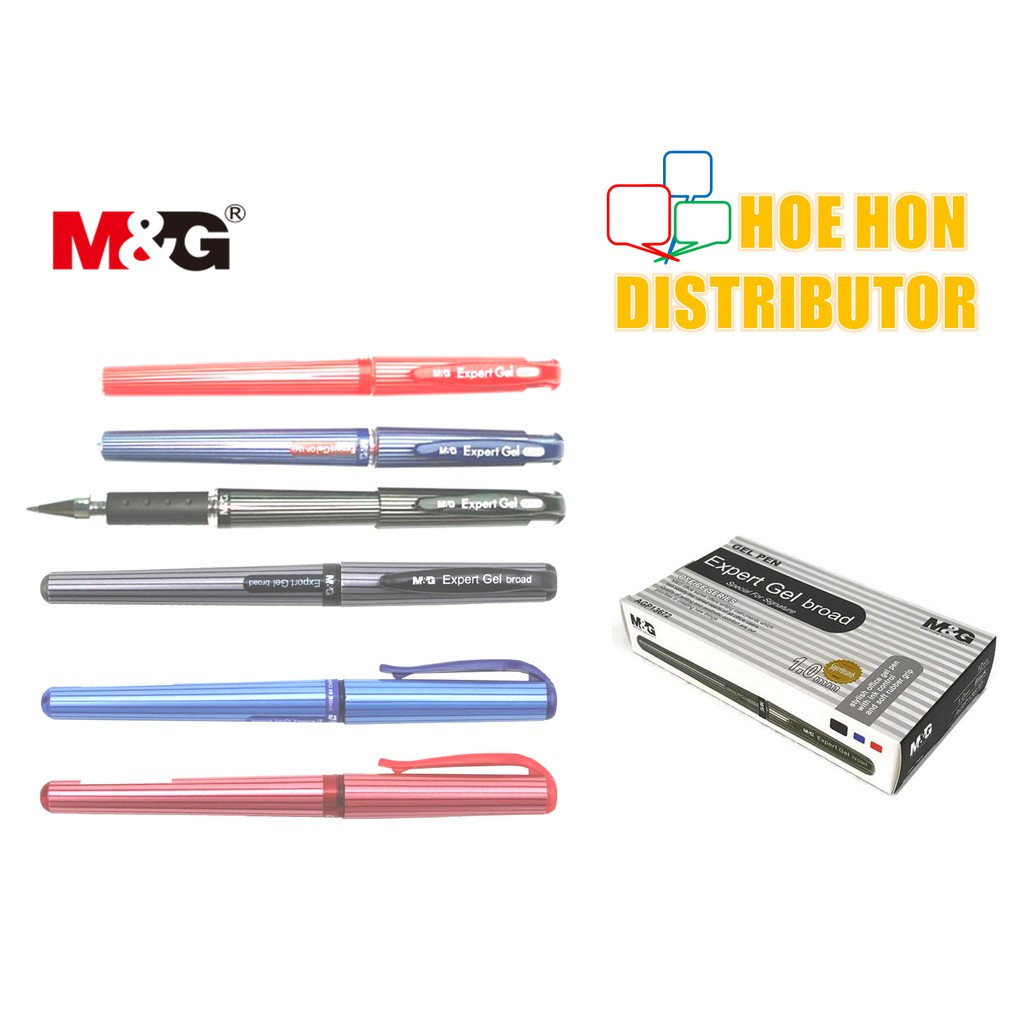 M&G Expert Gel Pen 0.7mm 1.0mm Black Blue Red M&G Expert Gel Pen 0.7mm 1.0mm Black Blue Red