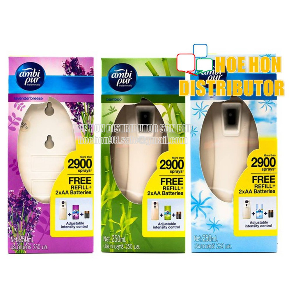 image of Ambi Pur Instantmatic / Automatic / Starter Spray 250ml Lavender Breeze, Bambo