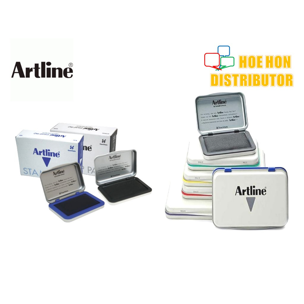 Artline Stamp Pad Black Blue Red Green Purple No. 00, 0, 1, 2 Artline Stamp Pad Black Blue Red Green Purple No. 00, 0, 1, 2