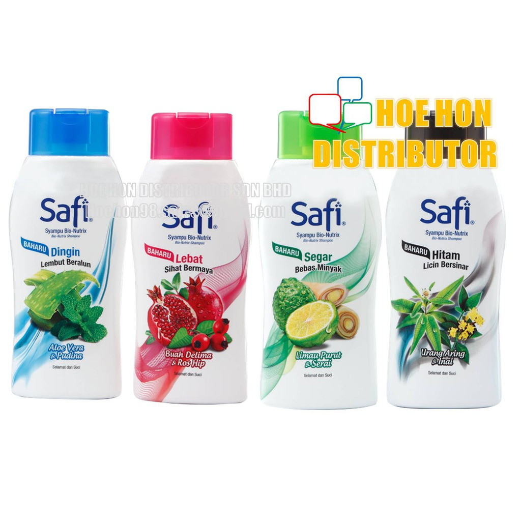 image of Safi Bio-Nutrix Shampoo / Syampu Bio Nutrix 360g Dingin, Lebat, Segar, Hitam