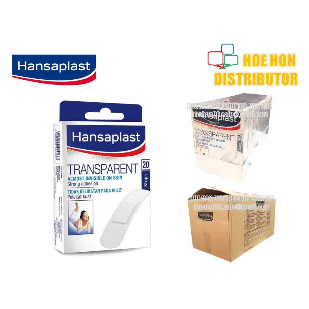 Hansaplast Transparent / Invisible Plaster 20 Strips / Box Hansaplast Transparent / Invisible Plaster 20 Strips / Box