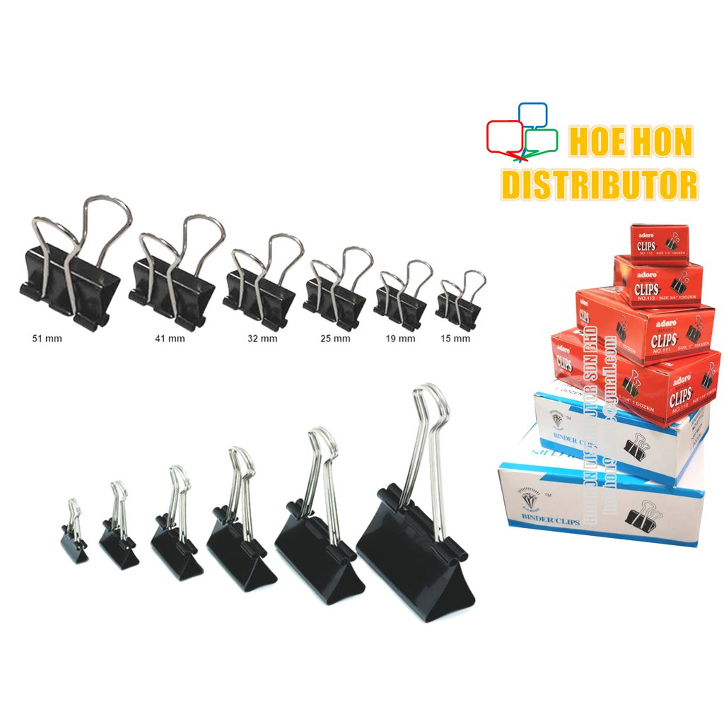 Multipurpose Binder Clips All Size 12pcs / Box Multipurpose Binder Clips All Size 12pcs / Box