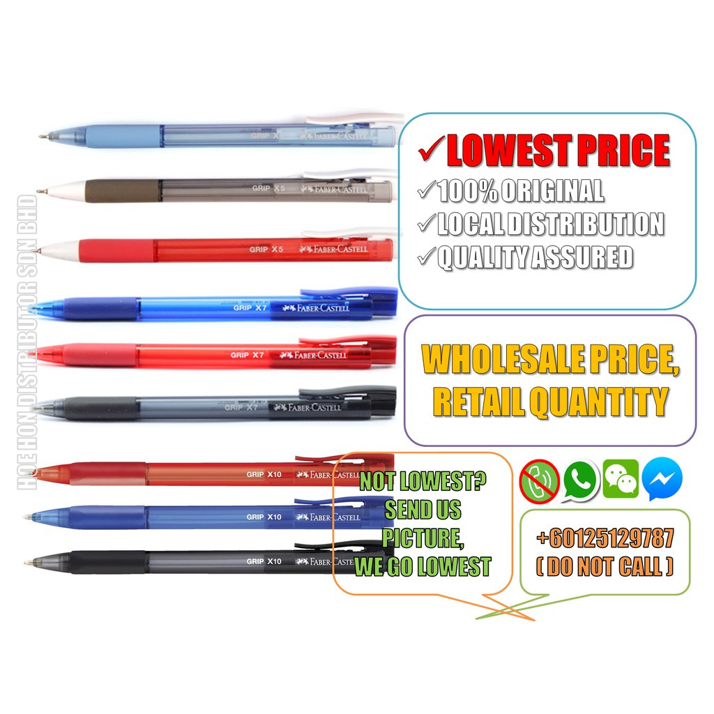 image of Faber Castell Grip X5, X7, X10 Semi Gel Pen (ORIGINAL) Made In Malaysia