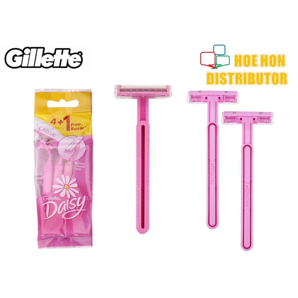 image of Gillette Daisy Plus Classic Disposable Razor 4+1 Value Pack Pisau Cukur Pempuan