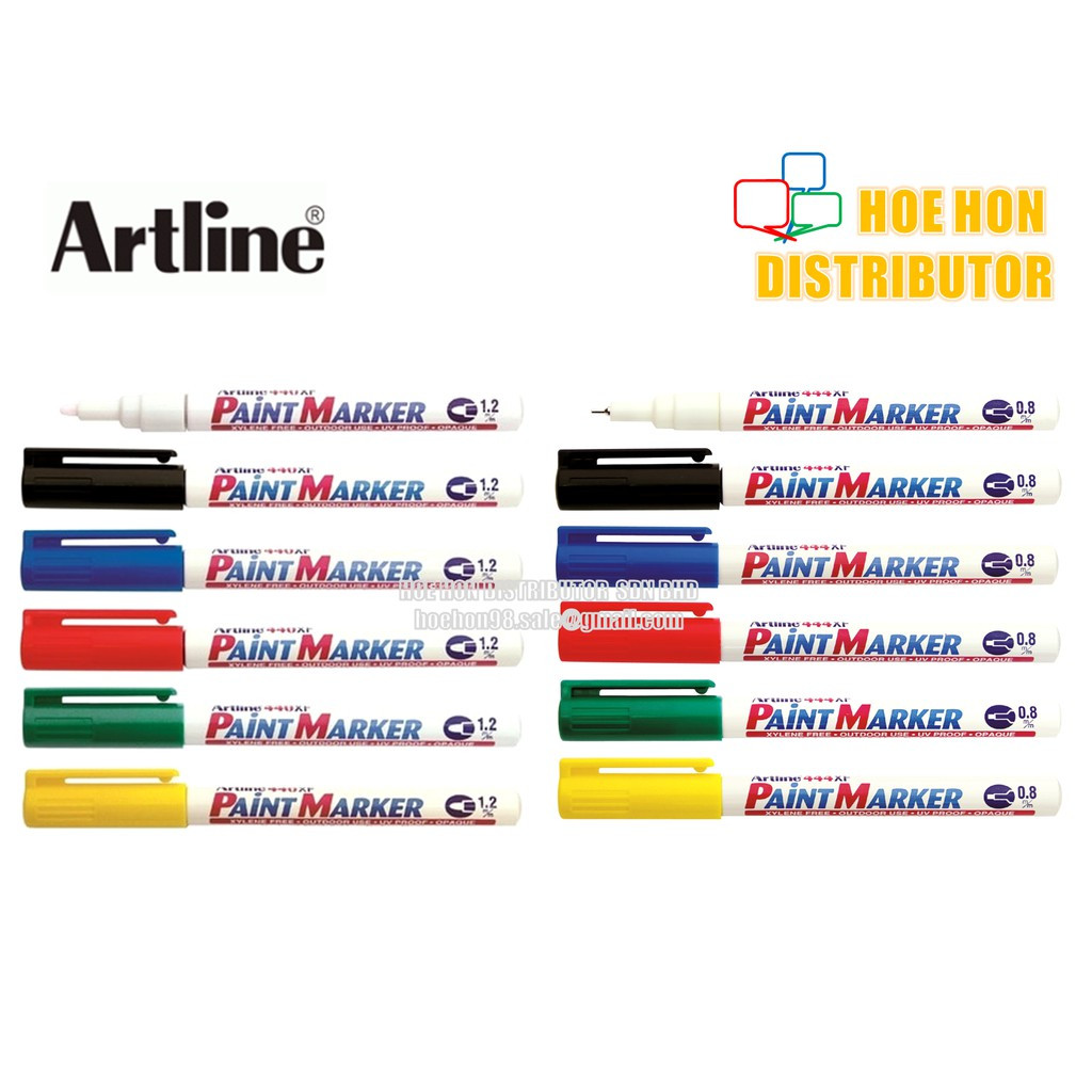 image of Artline Permanent Paint Marker Pen / Pen Penanda Cat 1.2mm 440XF / 0.8mm 444XF