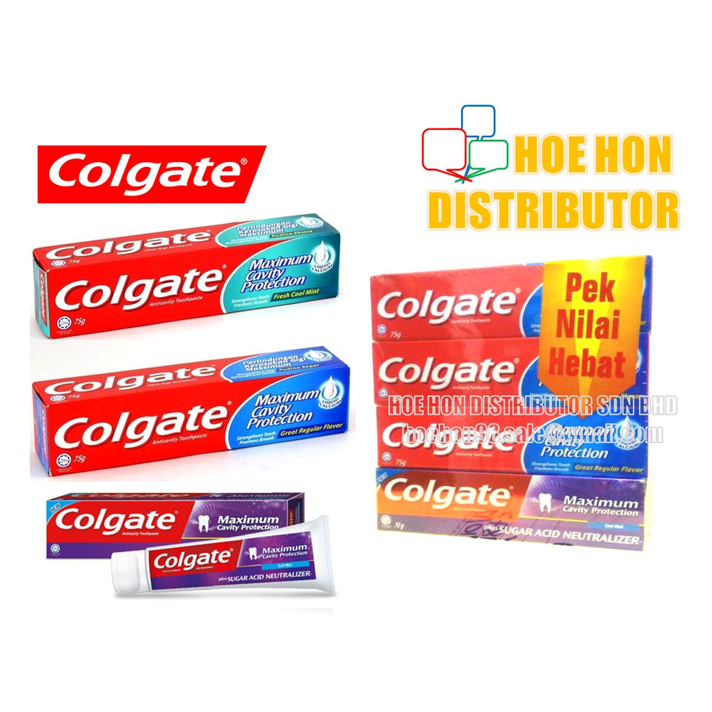 image of Colgate 75g Fresh Cool Mint / Great Regular Flavour / Sugar Acid Neutralizer