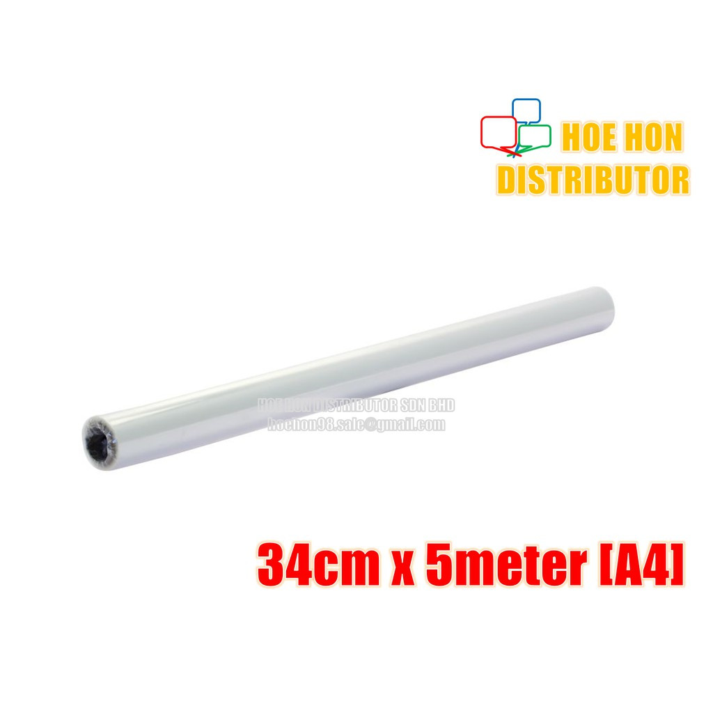 image of Transparent Plastic PVC Book Cover Wrap Roll / Pembalut Buku A4 34cm X 5 Meter